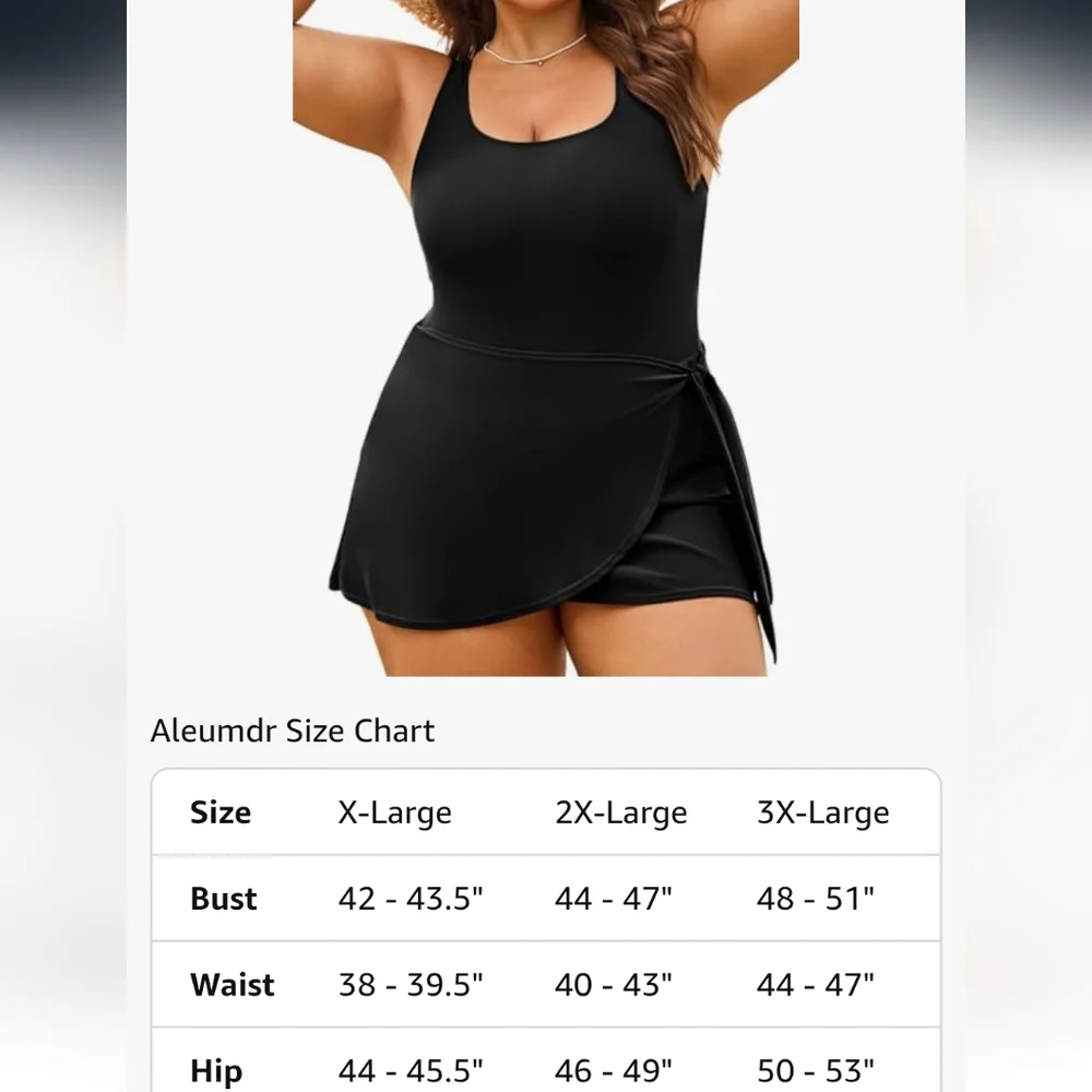 Elegant Black Women's Full Coverage Tummy Control Swimwear - Picture 7 of 8